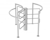 Half-height round cominfo turnstiles