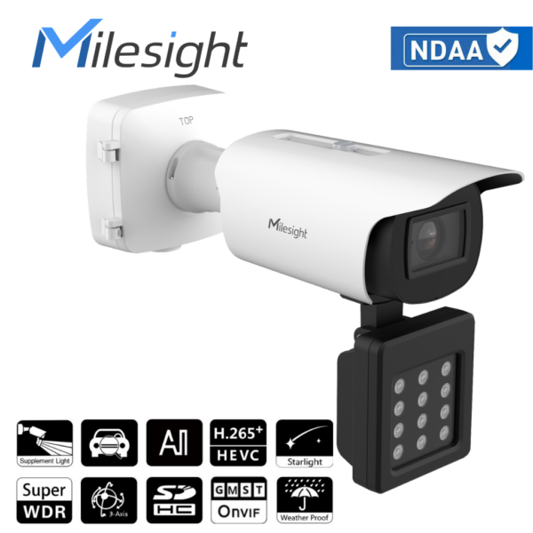 MILESIGHT 4MP AI NUMBRITUVASTUSEGA LISAVALGUSTUSEGA TORUKAAMERA MS-C4466-RFILWPG1