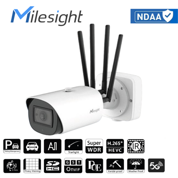 MILESIGHT 5G 8MP AI PARKLAHALDUSKAAMERA PMC8266-FGPE